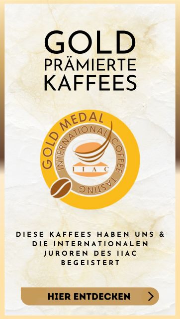 Kaffee ausgezeichnet mit Gold Medaillen
